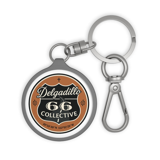 Vintage Delgadillo 66 Keyring Tag - Retro Keychain for Car Enthusiasts