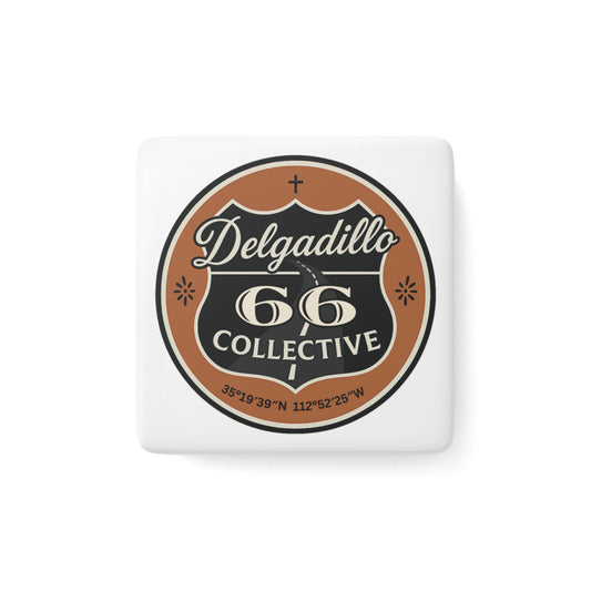 Delgadillo 66 Collective Porcelain Magnet - Vintage Route 66 Decor