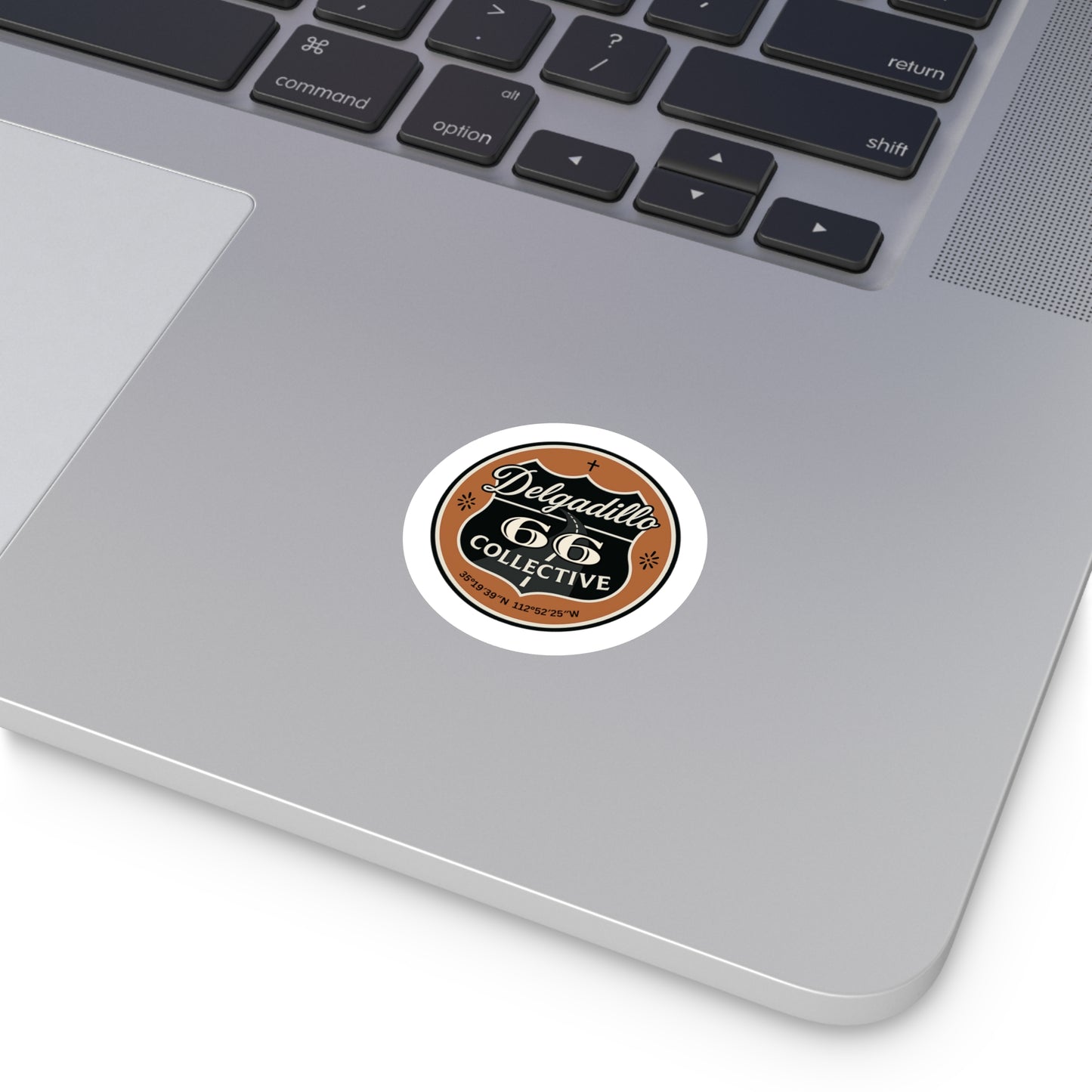 Vintage Route 66 Round Stickers, Travel Decal, Retro Car Decor, Gift for Road Trip Lovers, Wall Art, Laptop Stickers