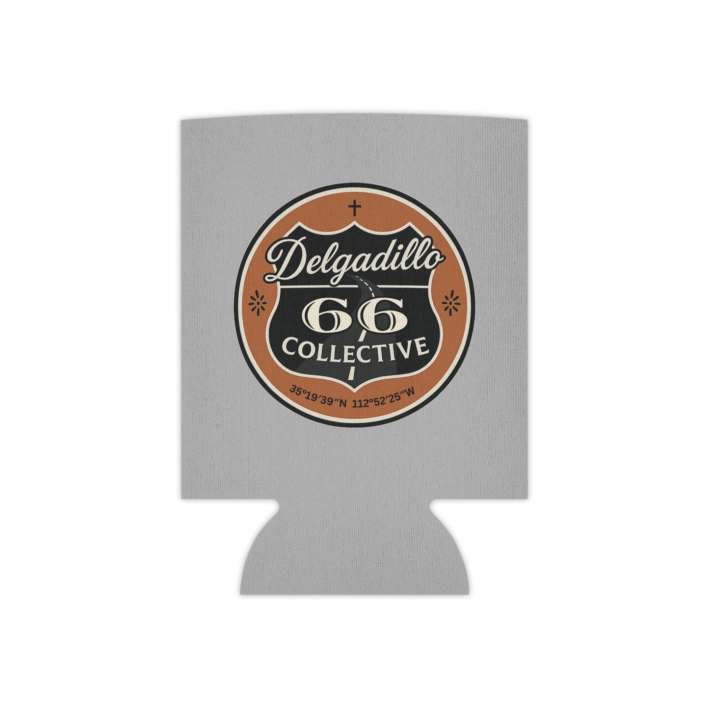 Vintage Delgadillo 66 Collective Can Cooler, Retro Drink Sleeve, Party Favor, Wedding Gift, BBQ Accessory, Nostalgic Koozie